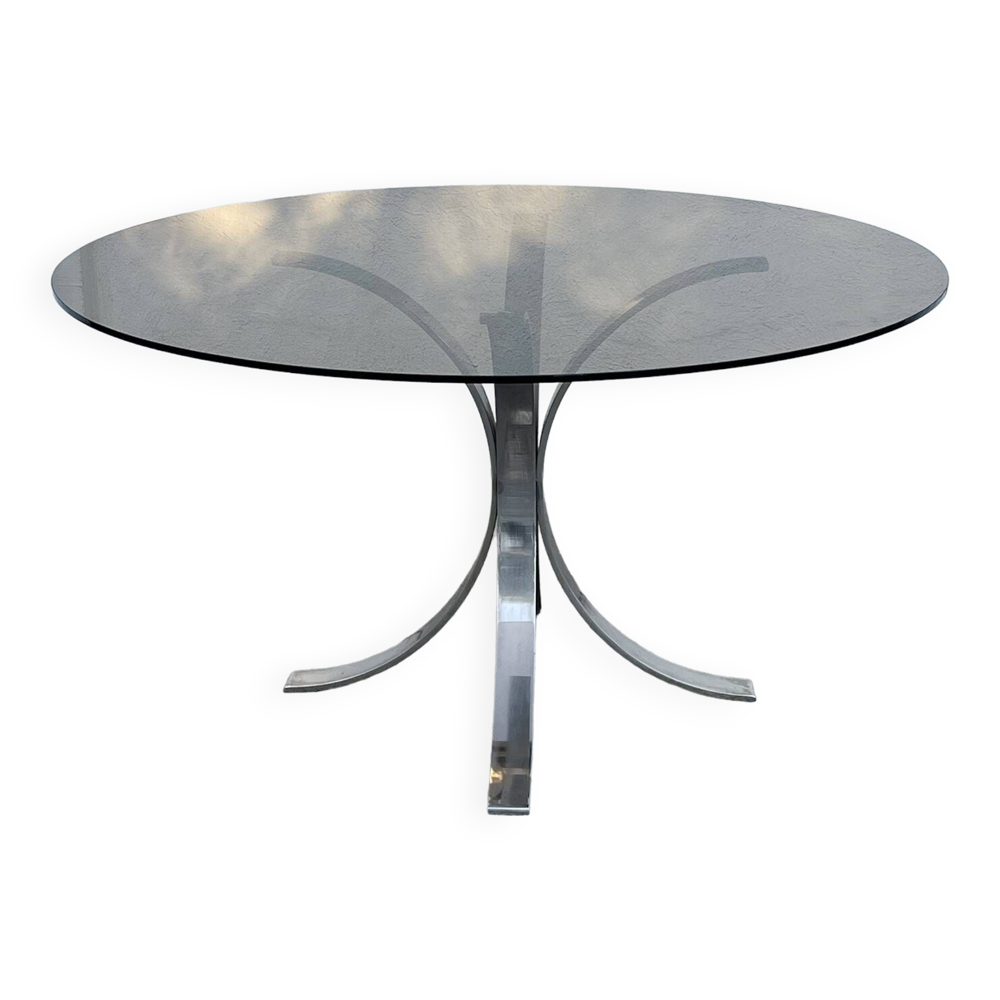 Italian design glass table from the 80s