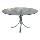 Italian design glass table from the 80s