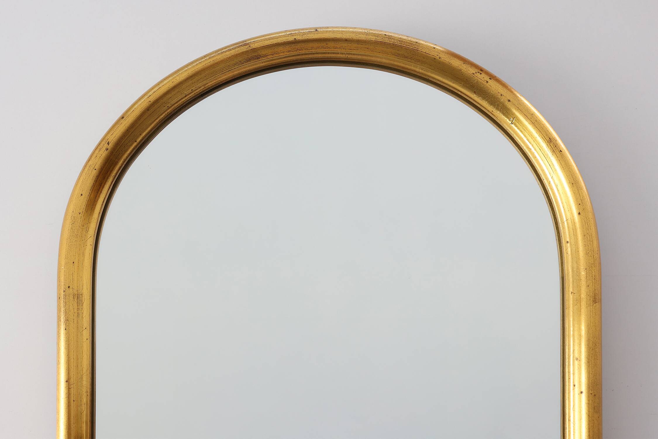 Miroir mural en arc doré par Deknudt, Belgique, 20e siècle