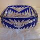 Vintage blue bohemian crystal pocket empty cup