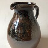Glazed stoneware jug signed "KD".