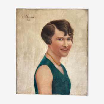 Portrait d’une femme, signé Debiesse daté 1928