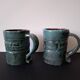 A pair of modernist mugs by L.Y Bonnet.
