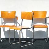 3 Vintage Bauhaus chairs by Mart Stam. 1930s