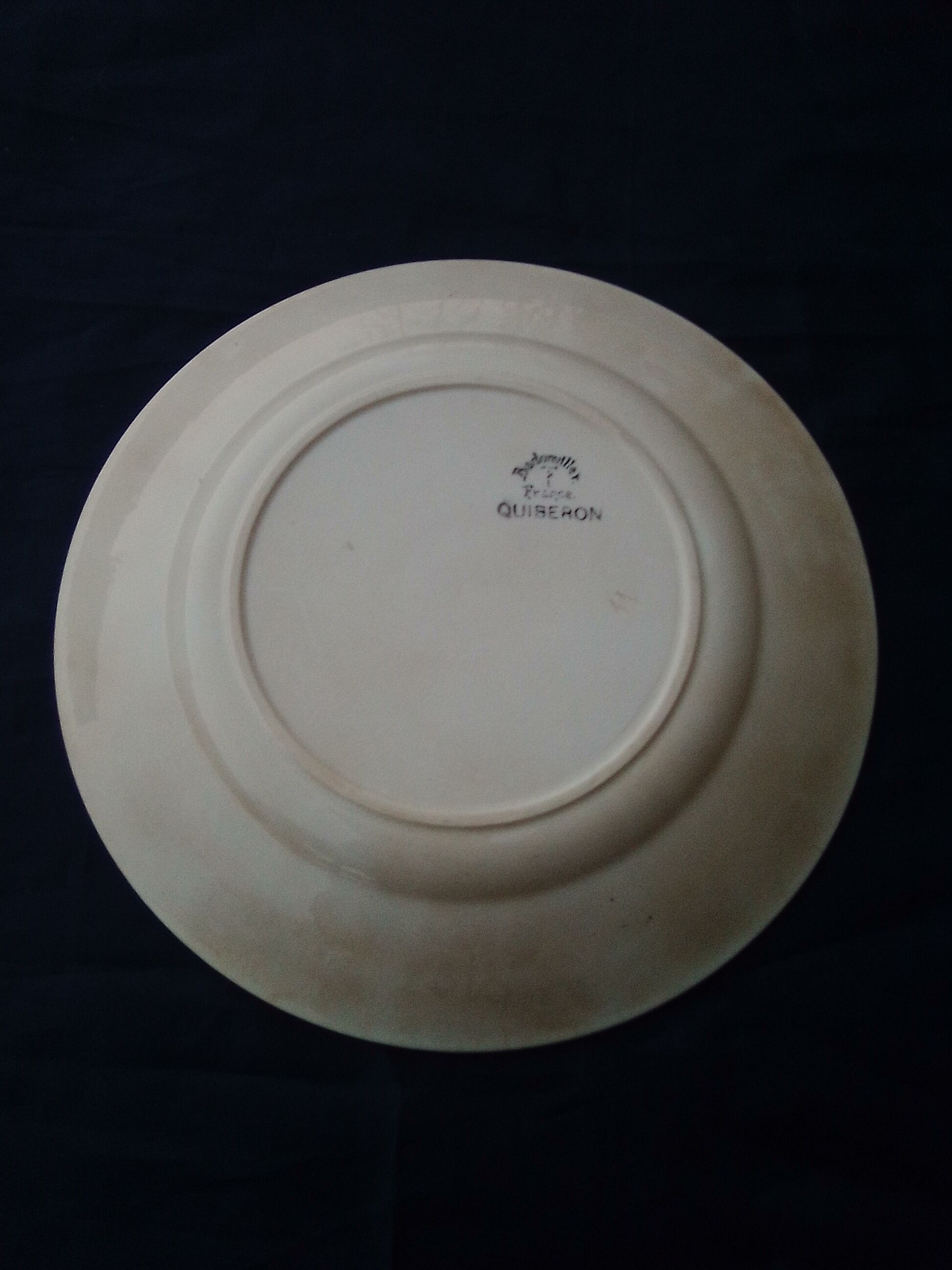 Round dish in Badonviller earthenware model Quiberon diam 28 cm