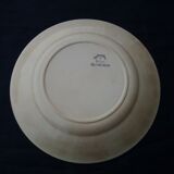 Plat rond  en faïence de Badonviller modèle Quiberon  diam 28 cm