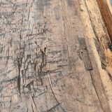 Old oak workbench cabinet with 1 door and 4 drawers