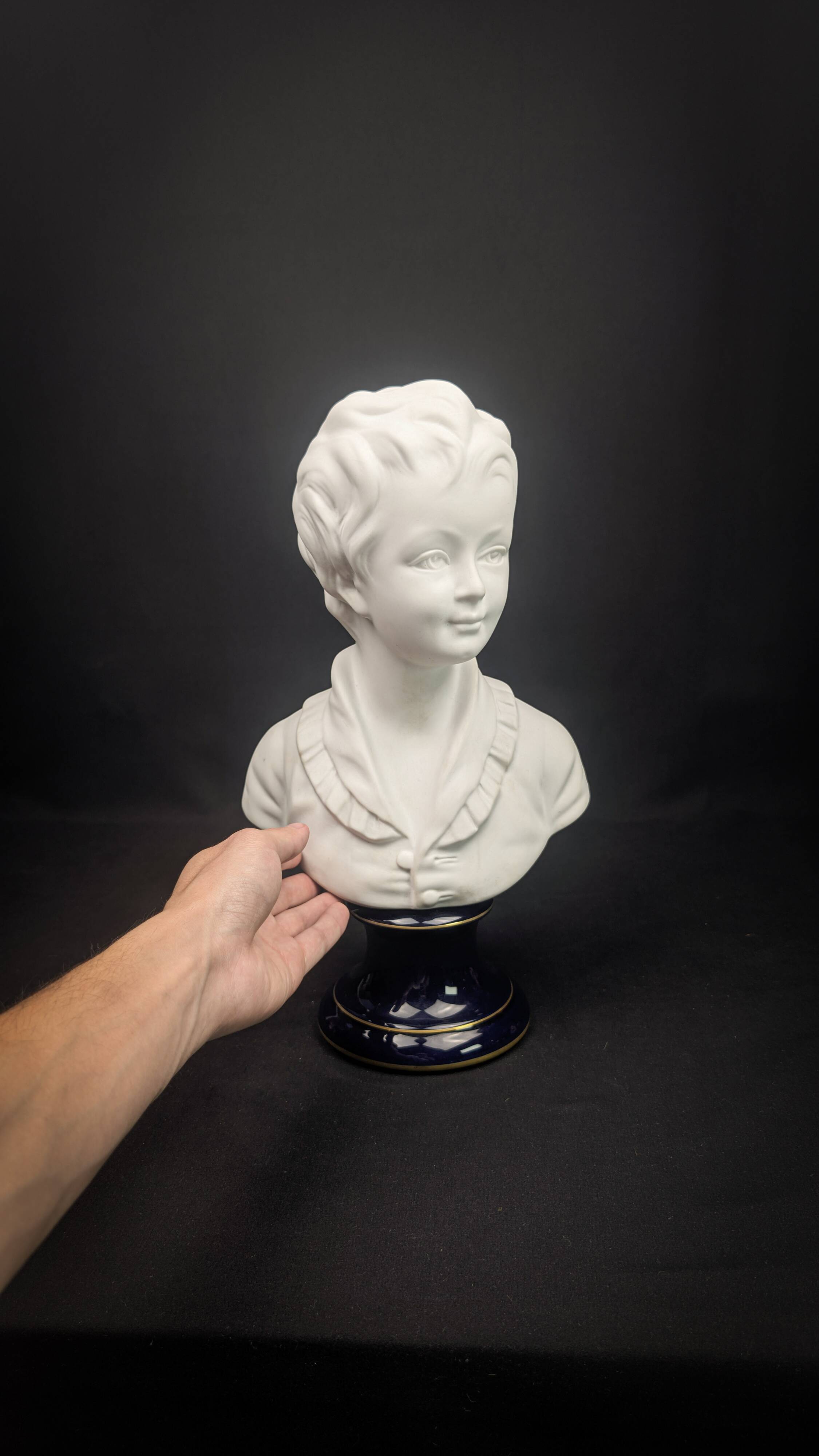 Child bust of Alexandre Brongniart, Limoges porcelain, Camille Tharaud