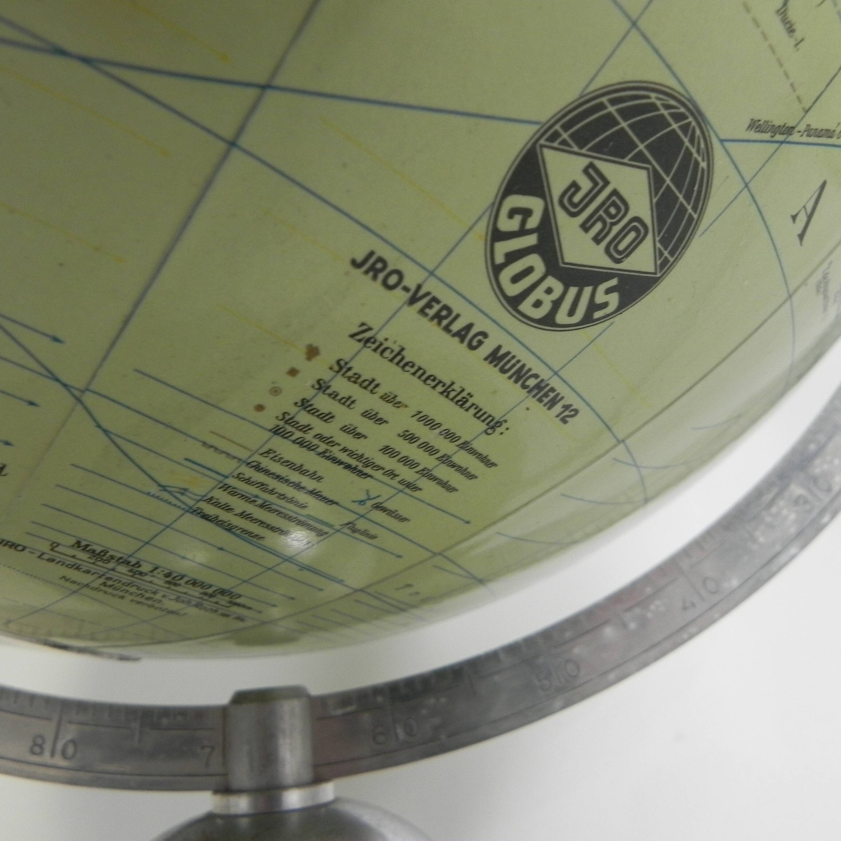 Luminous globe JRO Globus, 1960s
