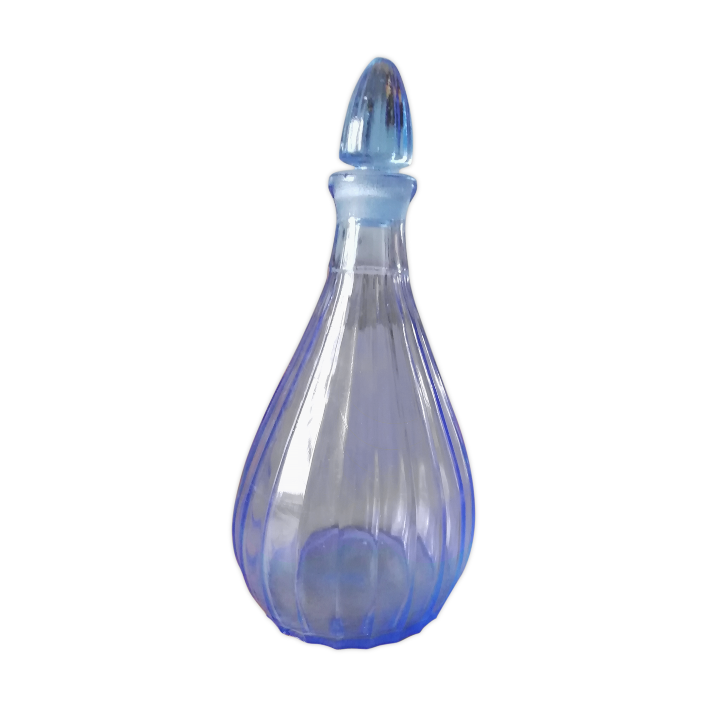 Sky blue liquor carafe