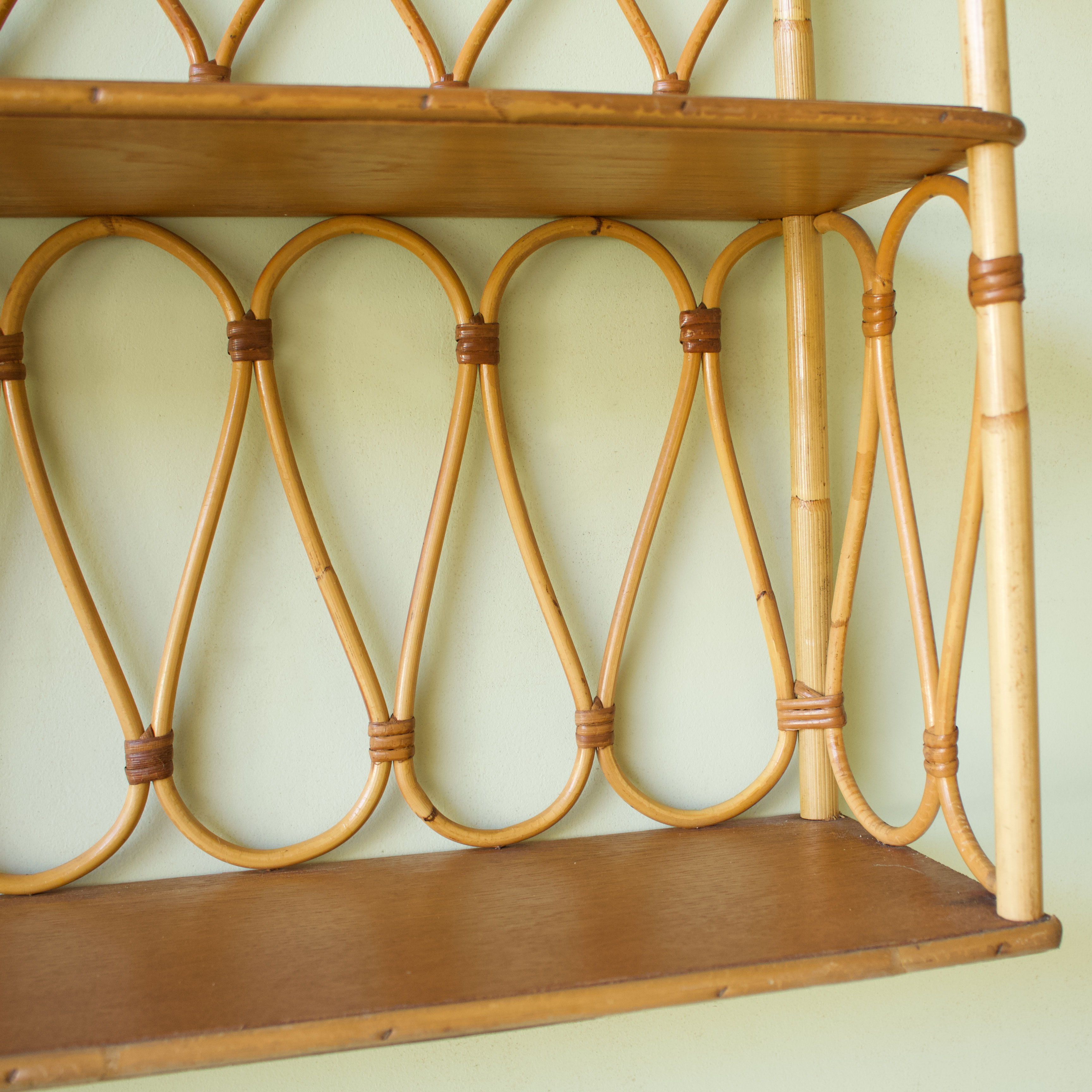 Rattan shelf