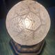 Charles Ranc art deco lamp, bedside lamp, nickel-plated bronze and glass globe
