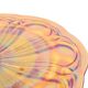 Art Deco Orange Cake Dish Mother of Pearl Pastry Dish Depression Glass