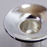 Pair of silver metal candlesticks