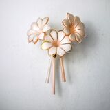 Wall lamp pink fleurs-de-lis, murano glass, Italy, 1970