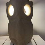 Limestone owl lamp, Albert Tormos, France, 1970s