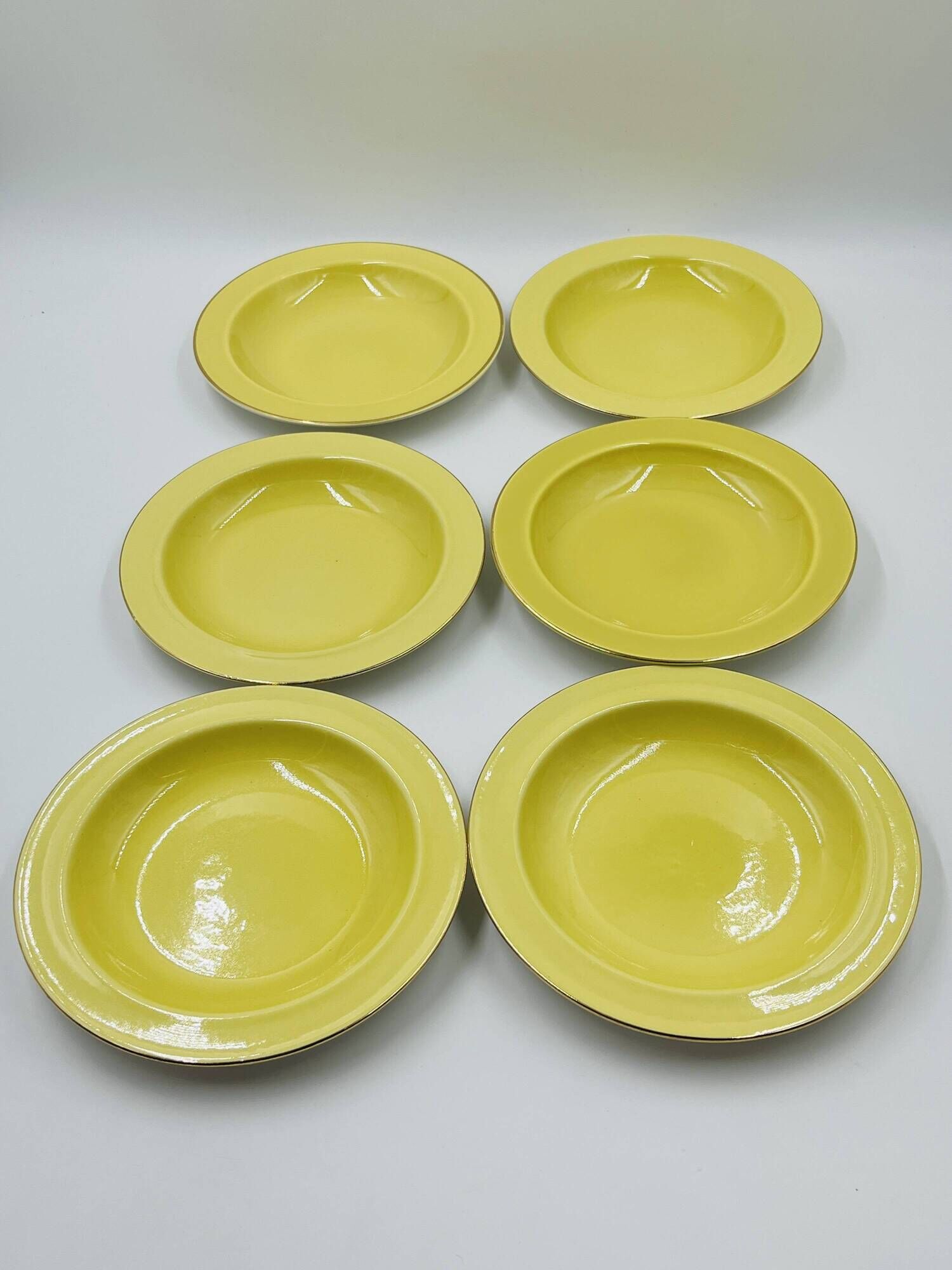 Set of 6 Keralux Boch deep plates