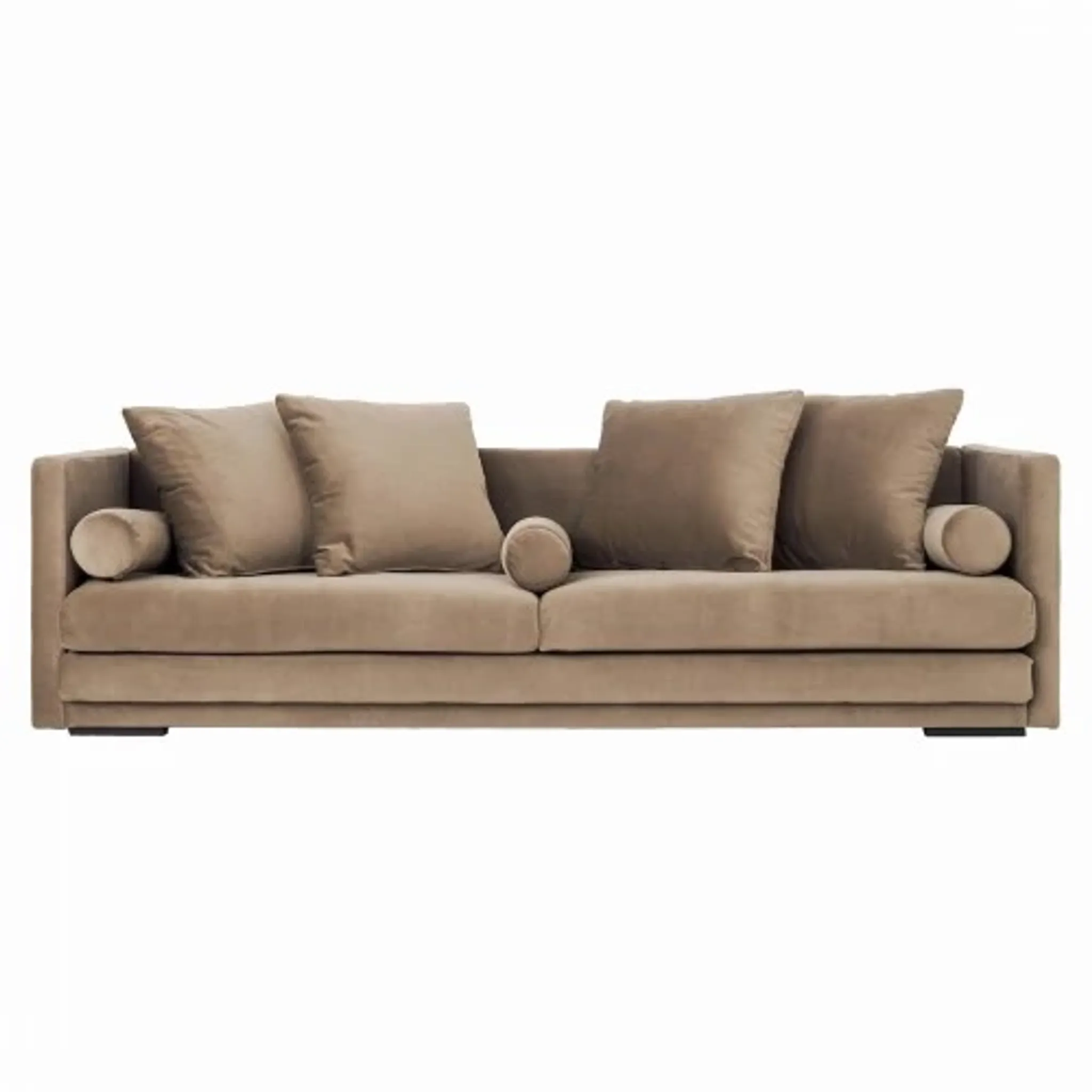 Sofa Malmo brown velour, Scandinavian design