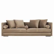 Sofa Malmo brown velour, Scandinavian design