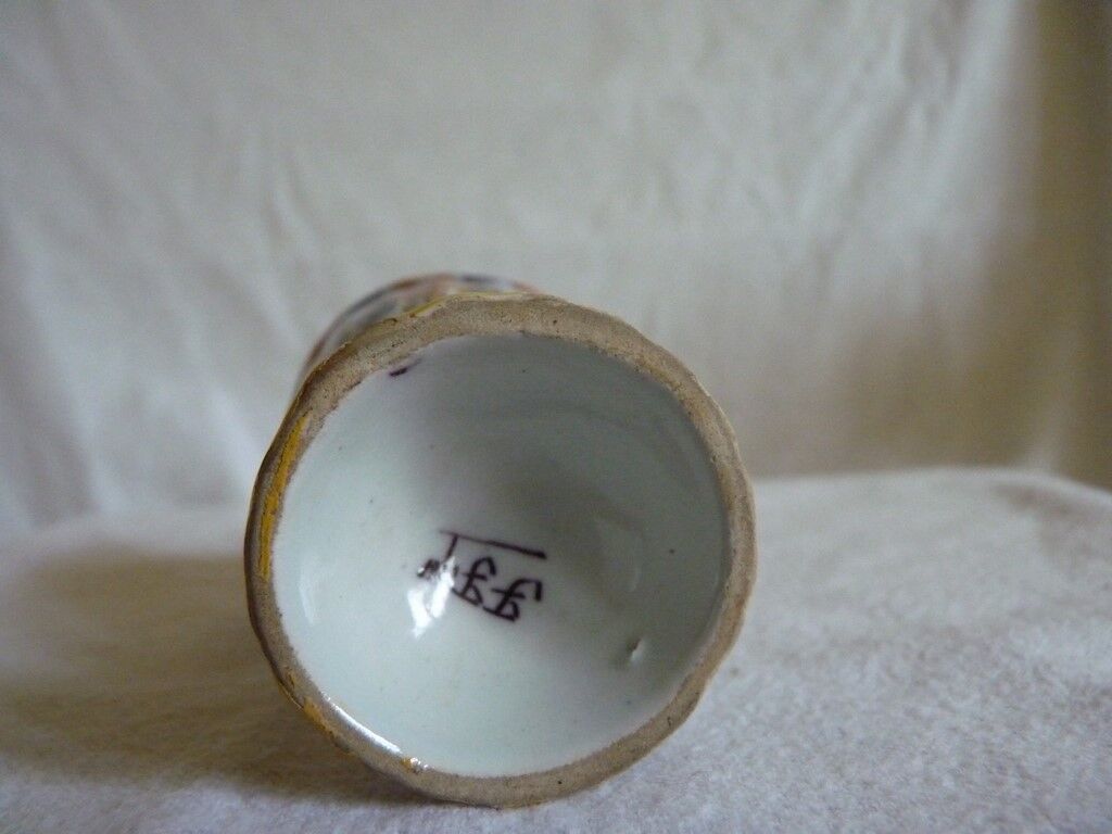 Egg cups couple Rouen faience
