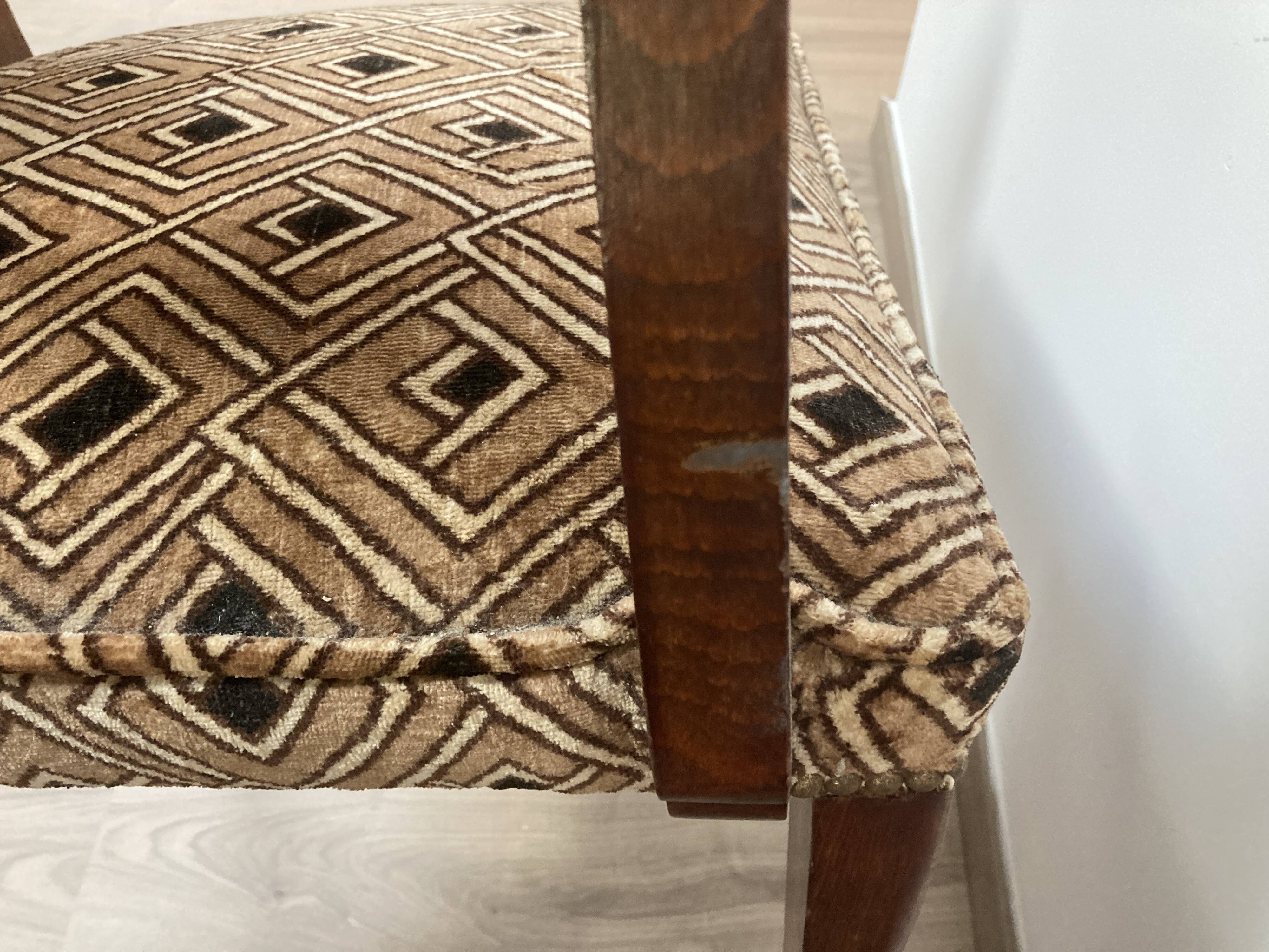 Pair of armchairs bridge in teak circa 1970 vintage