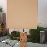 Lampe Unilux en liège et chrome 70's