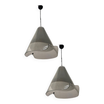Murano Glass Lighr Pendants Set of 2