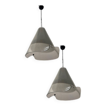 Murano Glass Lighr Pendants Set of 2