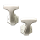 Lot de deux patères en porcelaine art déco