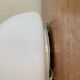 Applique murale plafonnier demi lune 20 cm verre opaline blanc LAMP-7398