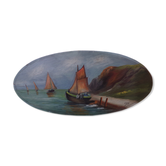 Marine oil painting