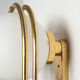 1970s wall lamp / sconce in brass and opaline glass, Italy