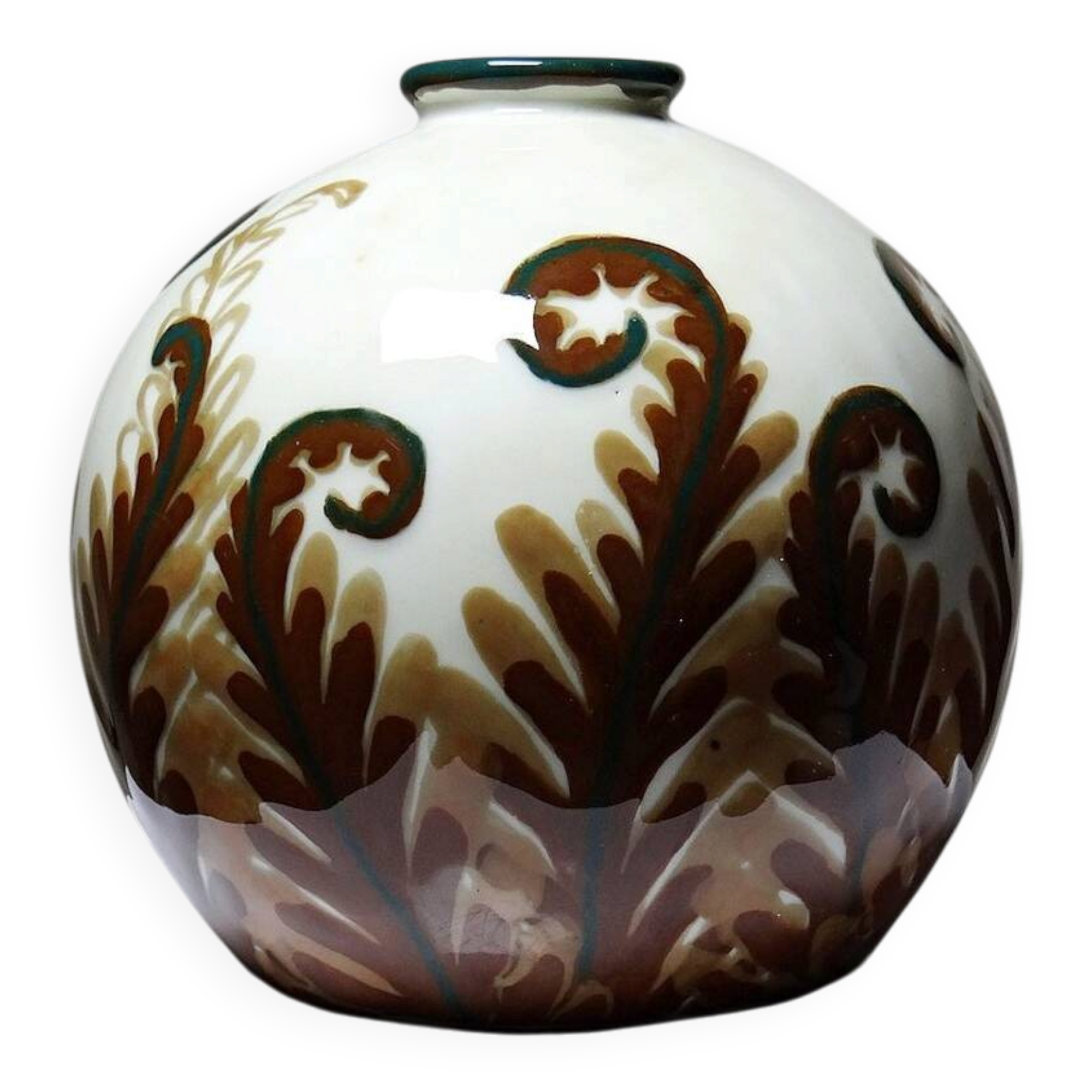 Small round porcelain vase Tharaud Limoges circa 1920-1940