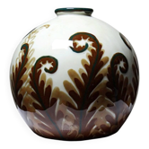 Small round porcelain vase Tharaud Limoges circa 1920-1940