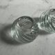2 glass candle holders