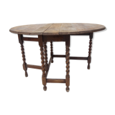 Table get leg en chêne ciré