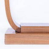 Guéridon art-déco en noyer