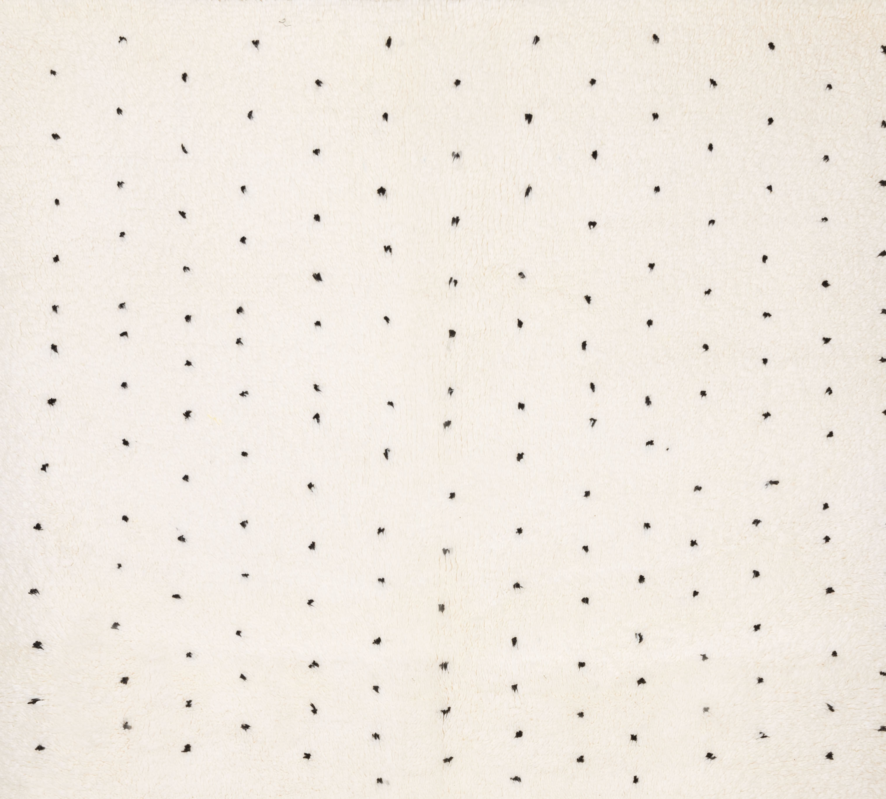 Carpet berbere beni ourain ecru with black dots 220 x 175 cm