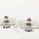 Set of 'ice glass' wall lamps by Peill & Putzler