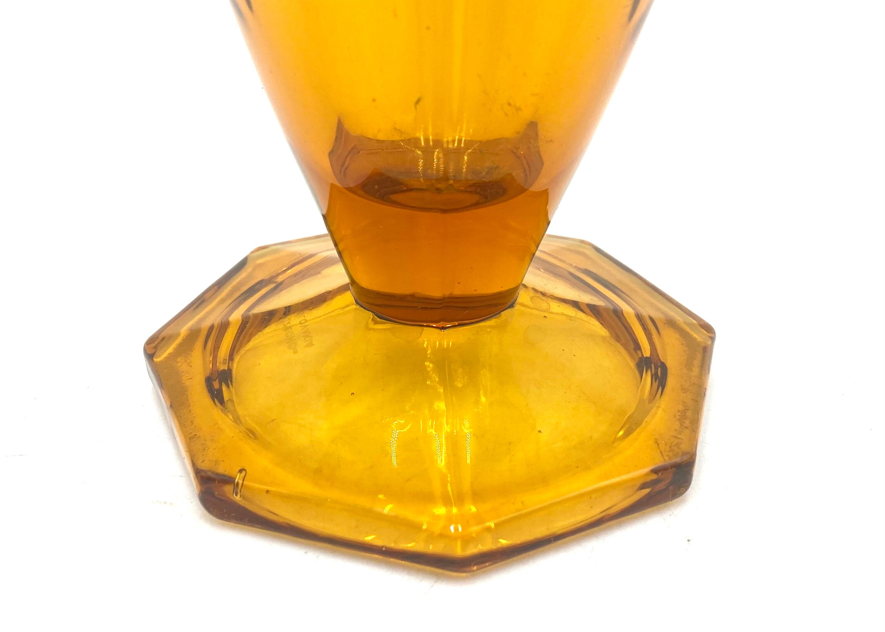 Art deco vase, stölzle hermanova hut, czech republic, 1930s