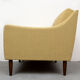 1960s polstery armchair in yellow, restored