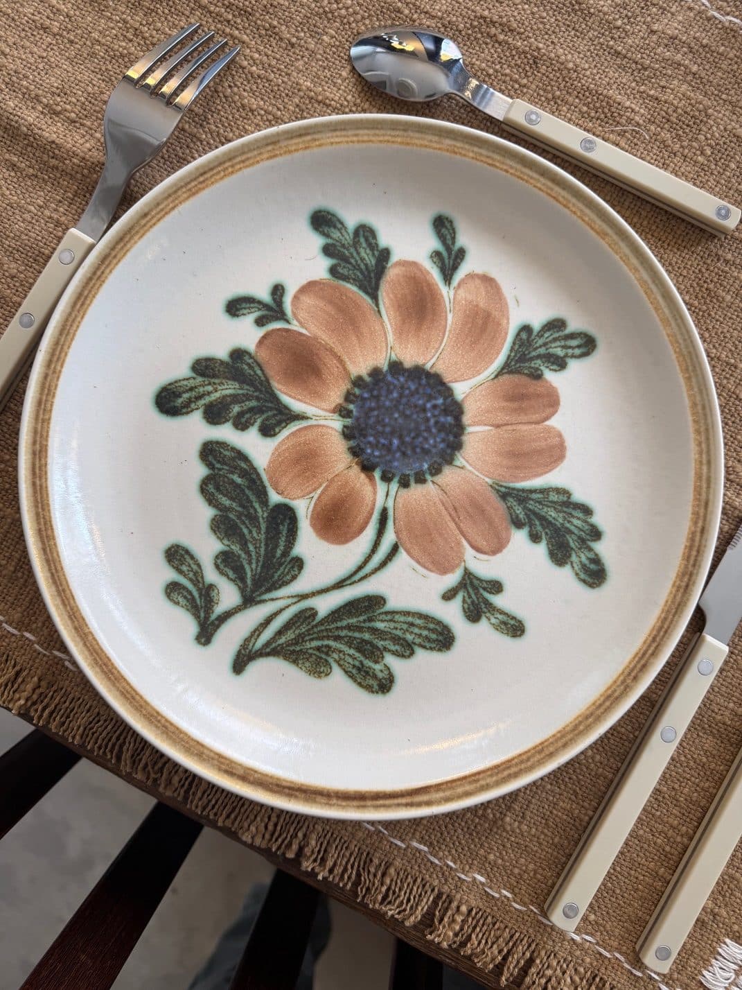 Vintage tableware set Bangui – Faïencerie de Gien - 1970s