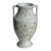 Small porcelain amphora from the Royal Lily of Limoges, limited edition, decorated.