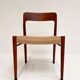 Refurbished set of 4 Model 75 chairs by Niels Møller, 1960s