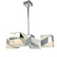 1970s Cubist Chandelier Chrome Glass Mid Century Modern