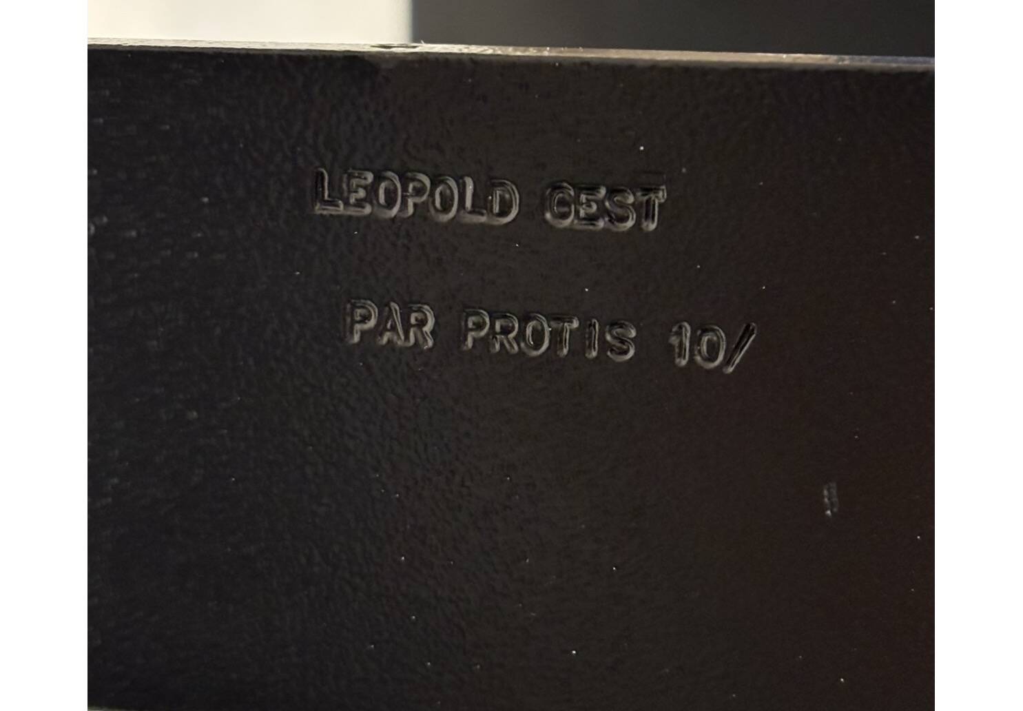 Steel console, Léopold Gest, Protis 1980