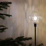 Vintage table lamp with bubbled glass globe