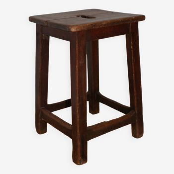 Dark oak stool 445mm