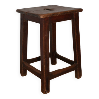 Dark oak stool 445mm