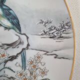 Pair of vintage Franklin Japanese hand-painted porcelain plates